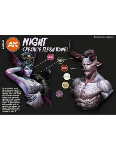 NIGHT CREATURES FLESH TONES - AK Interactive AK11602