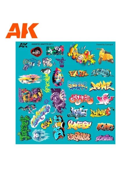 SURTIDO DE CALCAS DE GRAFFITIS - AK Interactive AK9091
