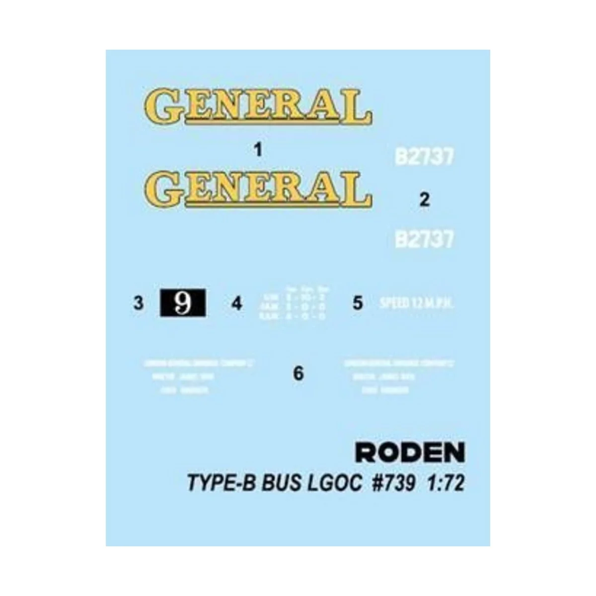 Type B Bus, LGOC, London, Early 1914, 1/72 - Roden 739