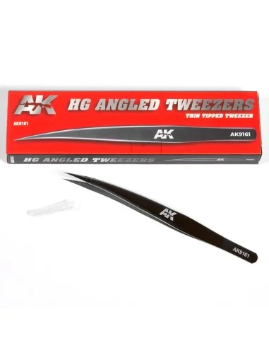 HG ANGLED TWEEZERS 01 (THIN TIPPED) - AK Interactive AK9161