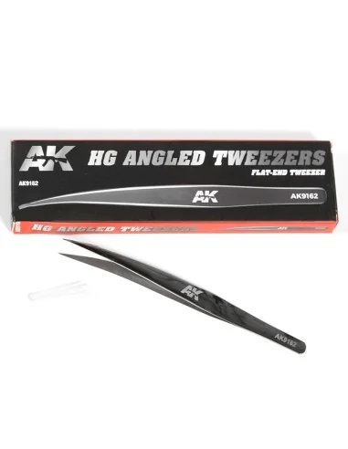 HG ANGLED TWEEZERS 02 (FLAT-END) - AK Interactive AK9162