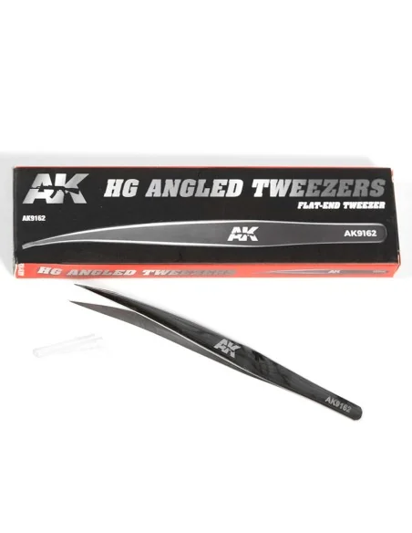 HG ANGLED TWEEZERS 02 (FLAT-END) - AK Interactive AK9162