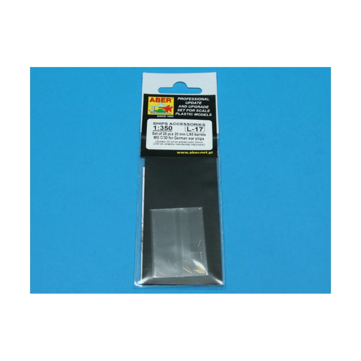 20 pcs 20 mm L/65 barrels MG C/30, 1/350 - Aber Models RE-350 L17 20 pcs 20 mm L/65 barrels MG C/30, 1/350 - Aber Models RE-350 L17