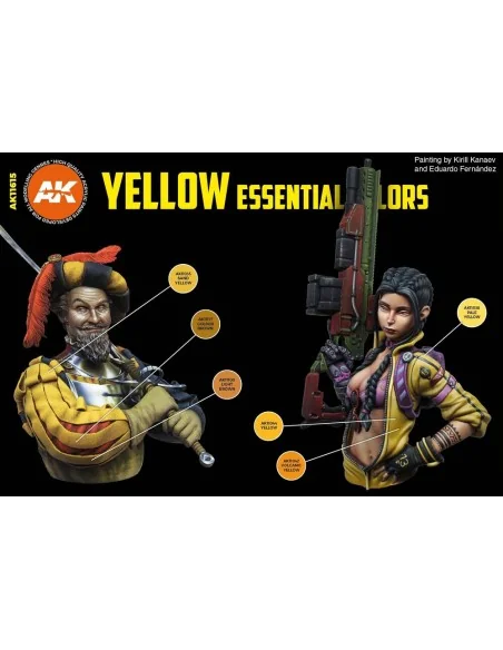YELLOW ESSENTIAL COLORS 3GEN SET - AK Interactive AK11615