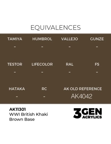 WWI British Khaki Brown Base - AK Interactive AK11301