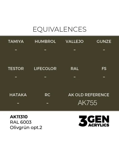 [NO_DESC] RAL 6003 Olivgrün opt.2 - AK Interactive AK11310