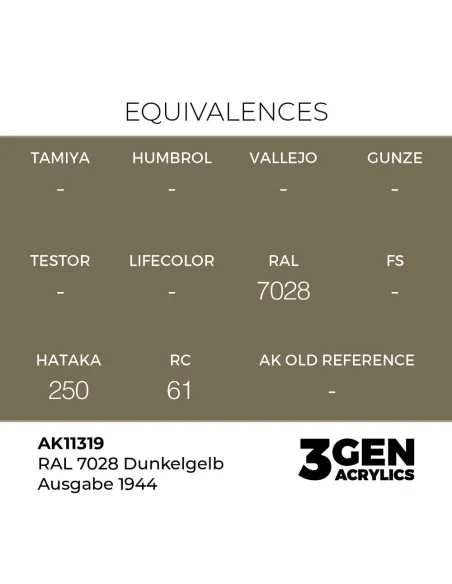 RAL 7028 Dunkelgelb Ausgabe 1944 - AK Interactive AK11319
