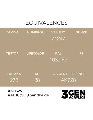 RAL 1039 F9 Sandbeige - AK Interactive AK11325