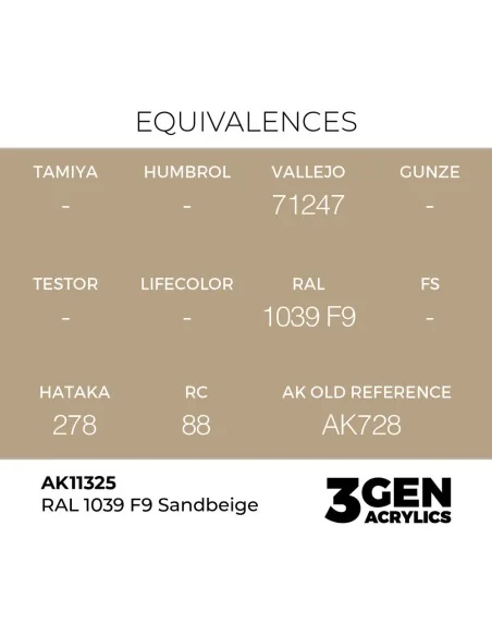 [NO_DESC] RAL 1039 F9 Sandbeige - AK Interactive AK11325