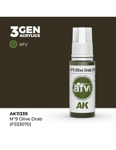 Nº9 Olive Drab (FS33070) - AK Interactive AK11339