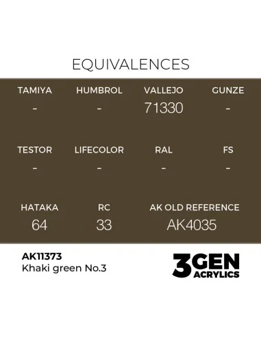 [NO_DESC] Khaki green No.3 - AK Interactive AK11373