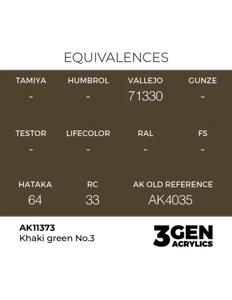 Khaki green No.3 - AK Interactive AK11373