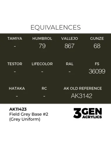 Field Grey Base 2 (Grey Uniform) - AK Interactive AK11423