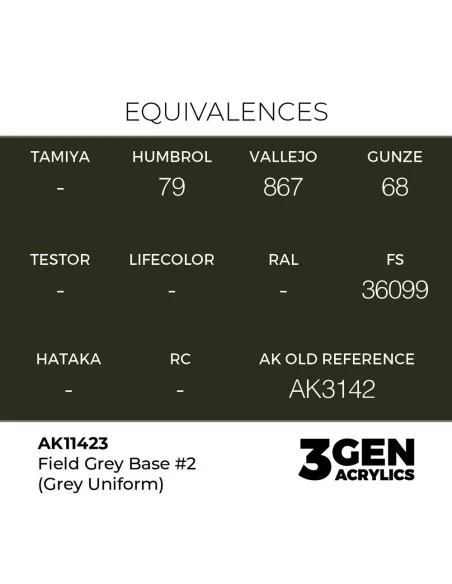 Field Grey Base 2 (Grey Uniform) - AK Interactive AK11423