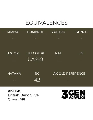 British Dark Olive Green PFI - AK Interactive AK11381