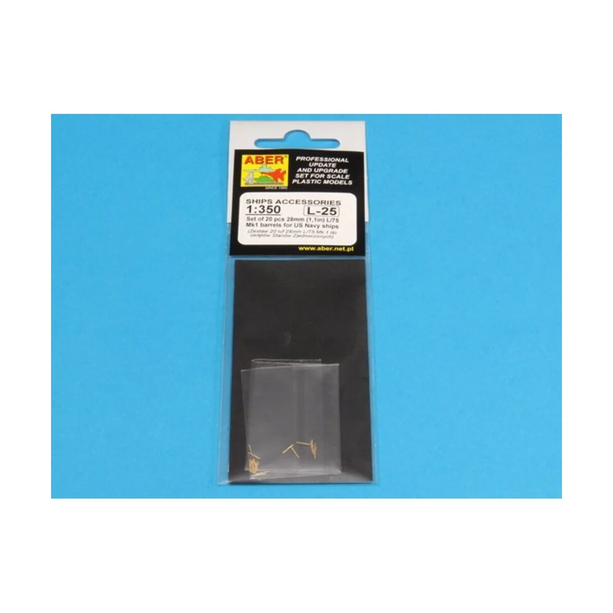 Set of 20 pcs 28 mm (1, 1in)barrels for US Navy, 1/350 - Aber Model...