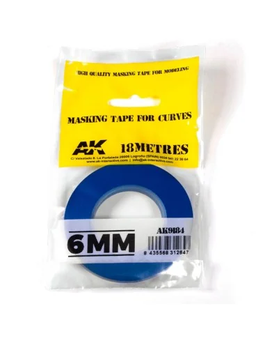 Blue masking Tape for curves 6mm - AK Interactive AK9184