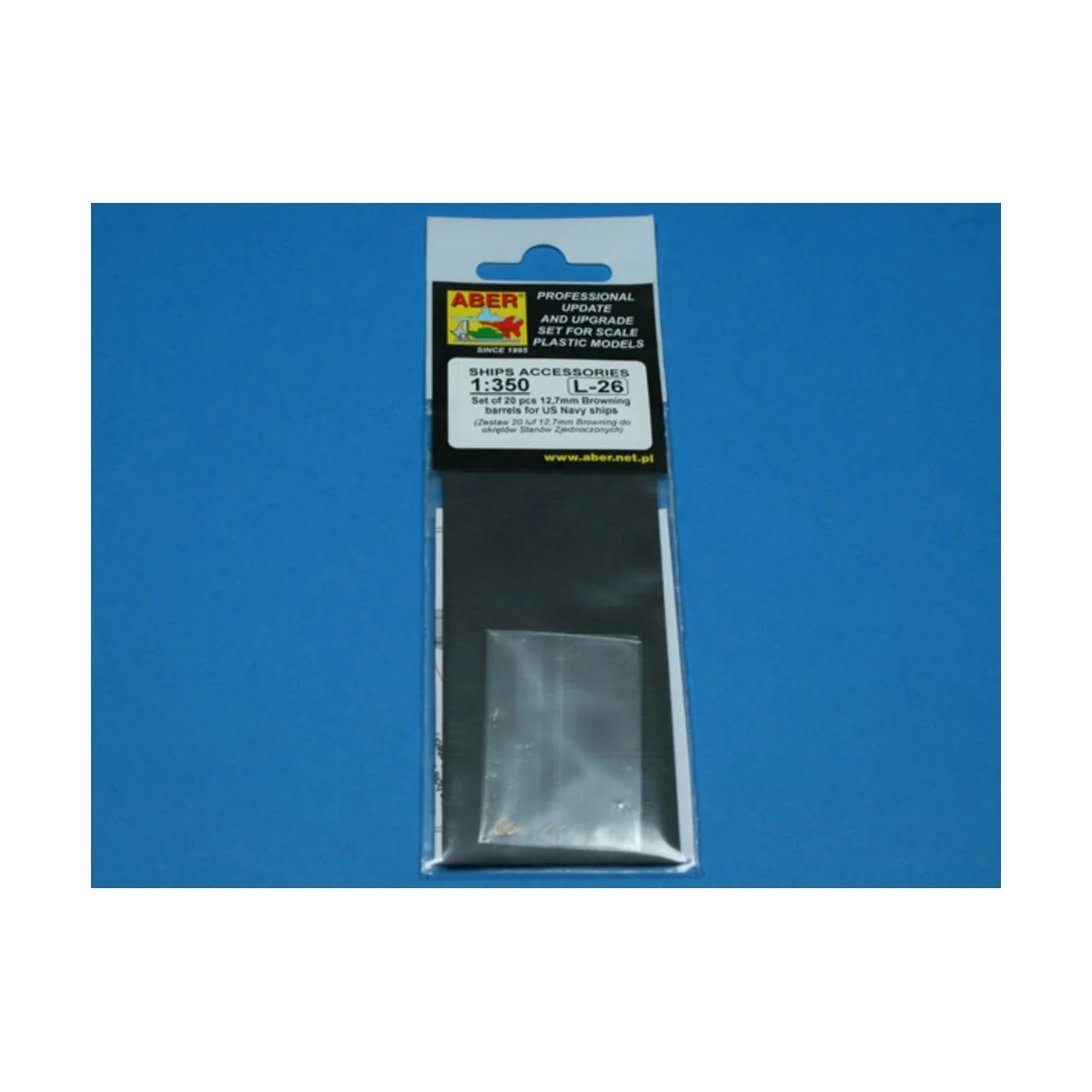 20 pcs 12, 7 mm Browning barrels, 1/350 - Aber Models RE-350 L26