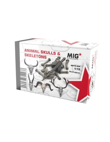 ANIMAL SKULLS & SKELETONS 1:72 - AK Interactive MP72-424