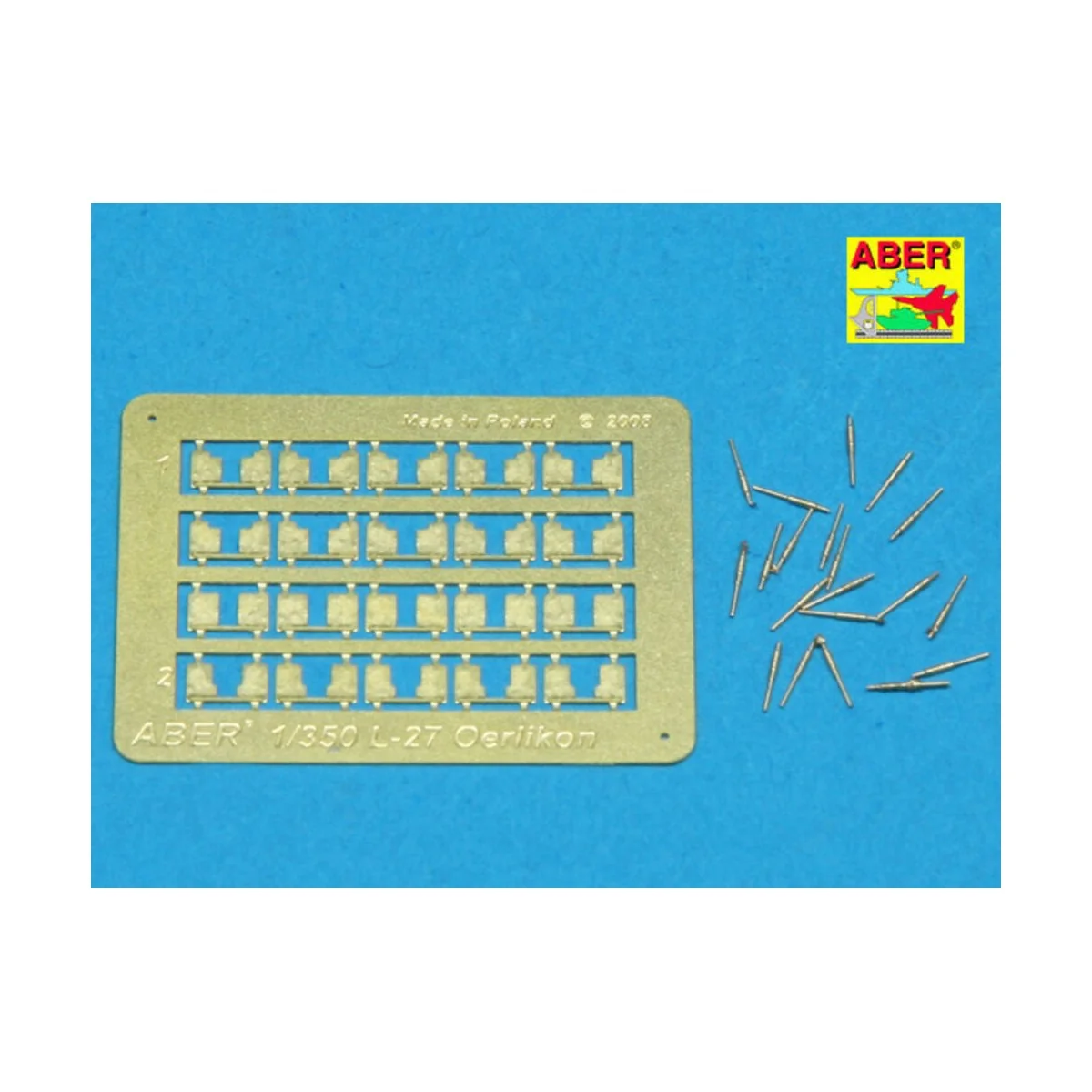 20 pcs 20 mm L/70 Oerlikon Mk.10 barrels, 1/350 - Aber Models RE-35...