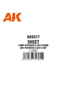 1.5mmthickness x 245 x 195mm - STYRENE SHEET - AK Interactive AK6577