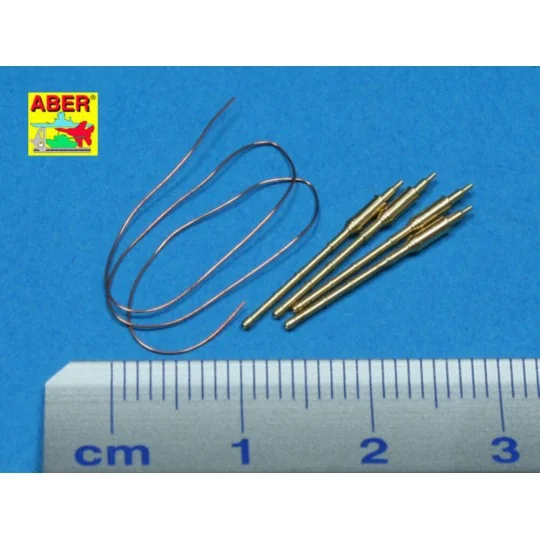 4 pcs 130mm barrels for AK-130, 1/350 - Aber Models RE-350 L29 4 pcs 130mm barrels for AK-130, 1/350 - Aber Models RE-350 L29