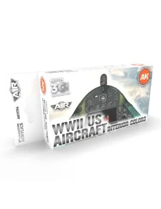 WWII US Aircraft Interior Colors SET 3G - AK Interactive AK11734