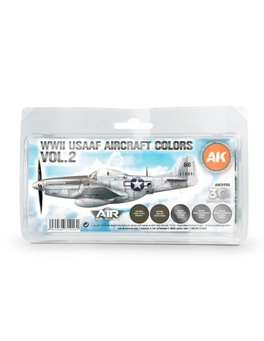 WWII USAAF Aircraft Colors Vol.2 SET 3G - AK Interactive AK11733