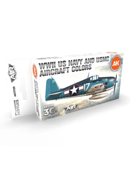 WWII US Navy & USMC Aircraft Colors SET 3G - AK Interactive AK11729