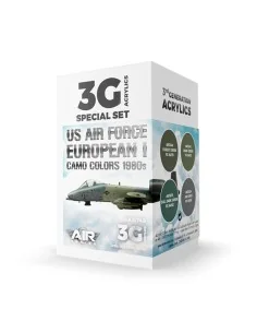 US Air Force European I Camo Colors 1980s SET 3G - AK Interactive A...
