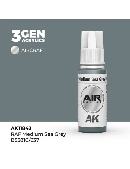 RAF Medium Sea Grey BS381C/637 - AK Interactive AK11843