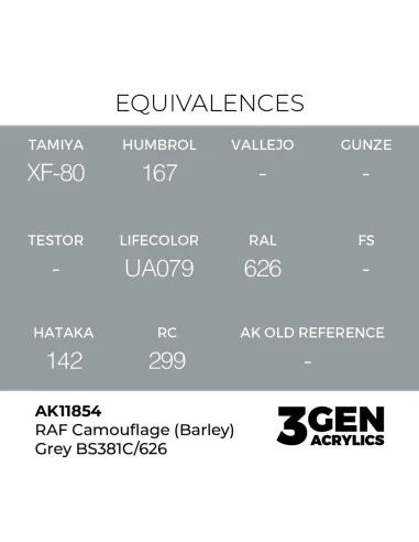 RAF Camouflage (Barley) Grey BS381C/626 - AK Interactive AK11854