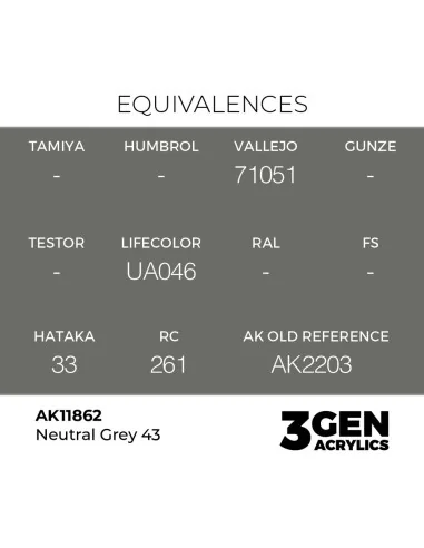 [NO_DESC] Neutral Grey 43 - AK Interactive AK11862