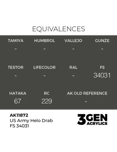 [NO_DESC] US Army Helo Drab FS 34031 - AK Interactive AK11872