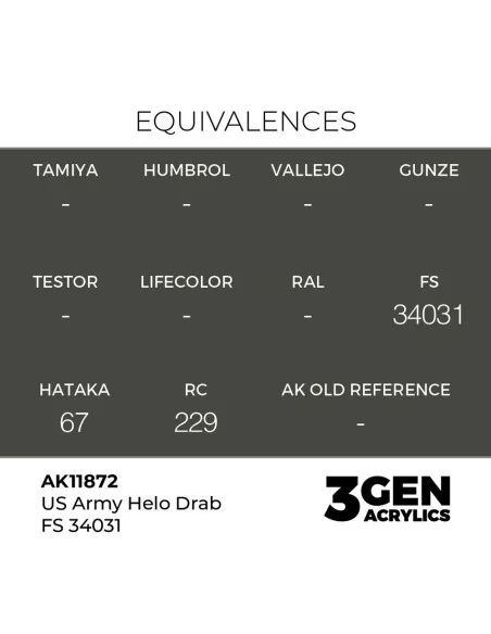US Army Helo Drab FS 34031 - AK Interactive AK11872