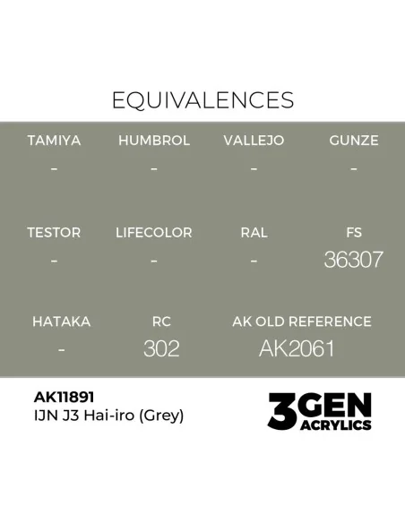 [NO_DESC] IJN J3 Hai-iro (Grey) - AK Interactive AK11891