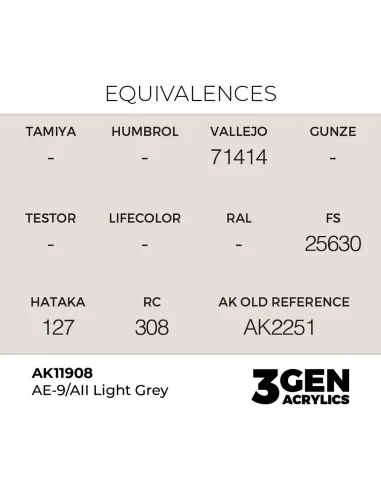 [NO_DESC] AE-9/AII Light Grey - AK Interactive AK11908