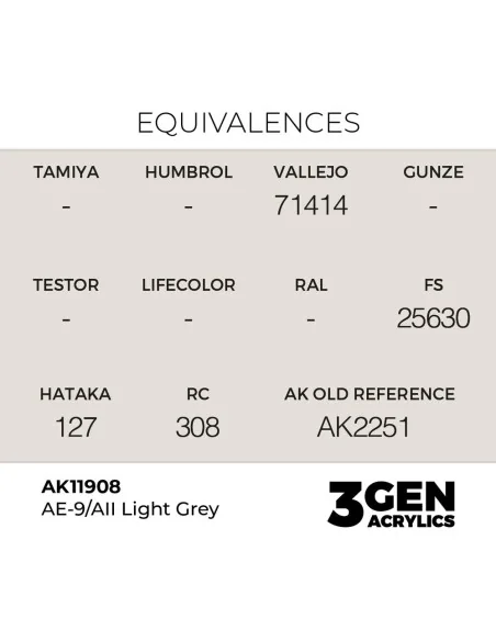 [NO_DESC] AE-9/AII Light Grey - AK Interactive AK11908