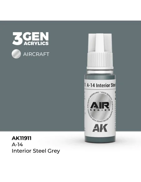 [NO_DESC] A-14 Interior Steel Grey - AK Interactive AK11911