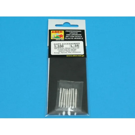 Set of 8 pcs 356 mm barrels for Kongo, 1/350 - Aber Models RE-350 L35