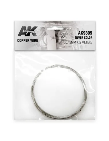 Copper Wire 0.45mm x 5 meters SILVER COLOR - AK Interactive AK9305