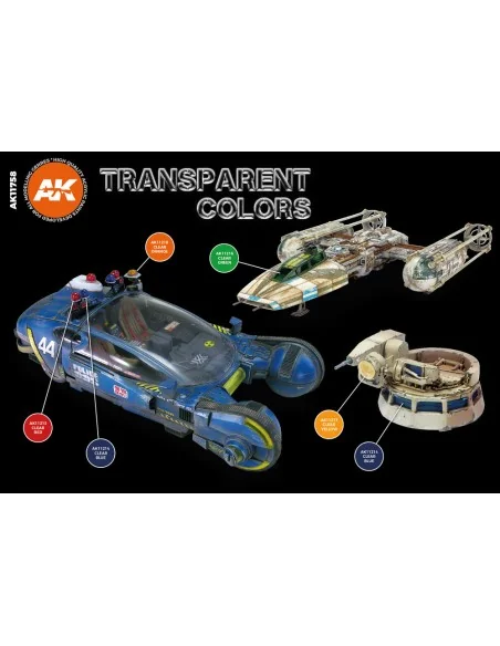 TRANSPARENT COLORS SET 3G - AK Interactive AK11758