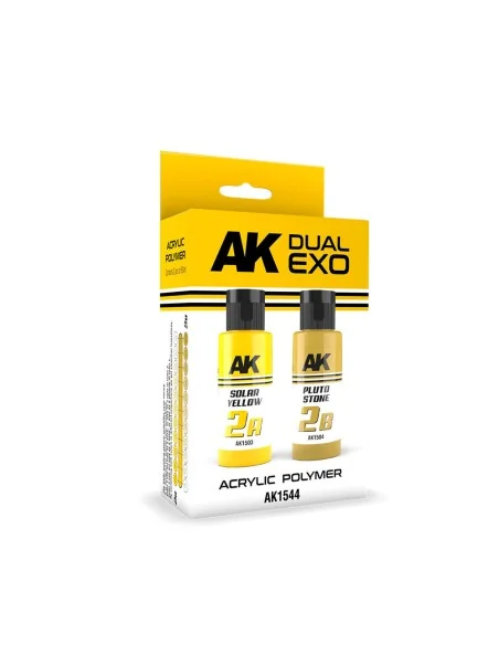 SOLAR YELLOW & PLUTO STONE DUAL EXO Set 2 - AK Interactive AK1544
