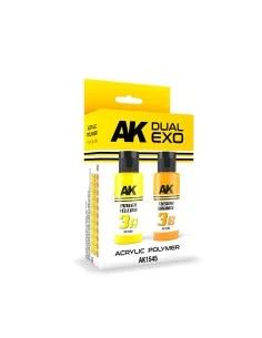 POWER YELLOW & FUSION ORANGE DUAL EXO Set 3 - AK Interactive AK1545