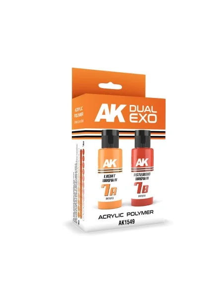 LIGHT BROWN & ASTEROID BROWN DUAL EXO Set 7 - AK Interactive AK1549