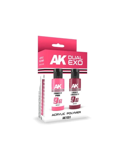 RANGER PINK & LASER MAGENTA DUAL EXO Set 9 - AK Interactive AK1551