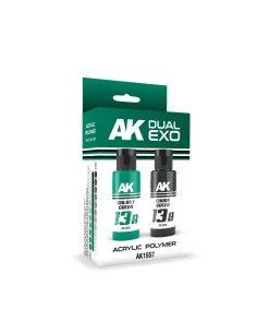 GALAXY GREEN & CHAOS GREEN DUAL EXO Set 13 - AK Interactive AK1557