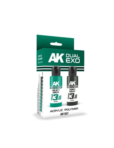 GALAXY GREEN & CHAOS GREEN DUAL EXO Set 13 - AK Interactive AK1557