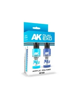 URANUS BLUE & COBALT BLUE DUAL EXO Set 14 - AK Interactive AK1558
