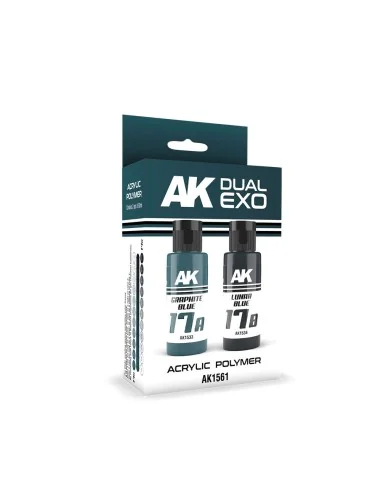 GRAPHITE BLUE & LUNAR BLUE DUAL EXO Set 17 - AK Interactive AK1561